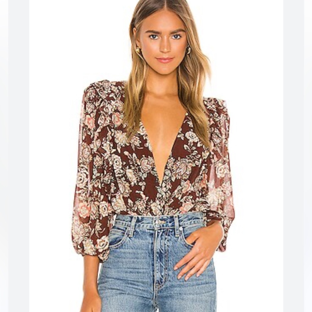 ASTR Odette Body in Cinnamon Multi Floral